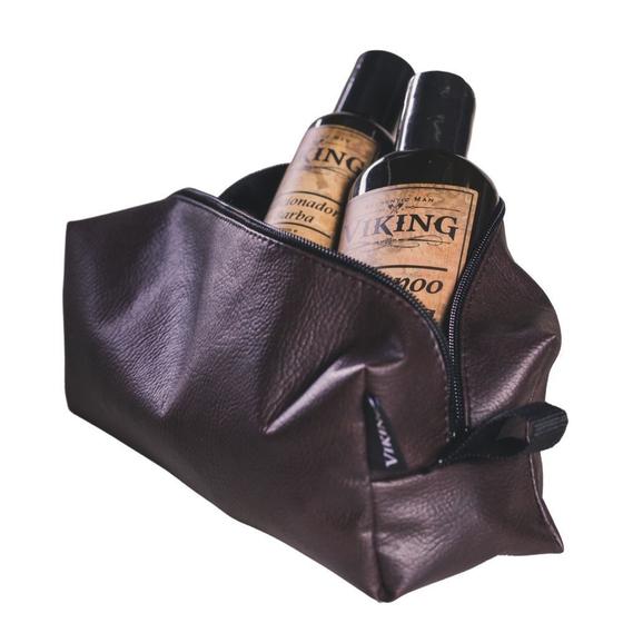 Imagem de Kit Necessaire Shampoo E Condicionador De Barba Viking
