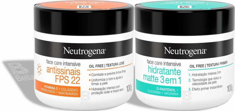 Imagem de Kit NEUTROGENA Face Care Intensive Antissinais e Hidratante