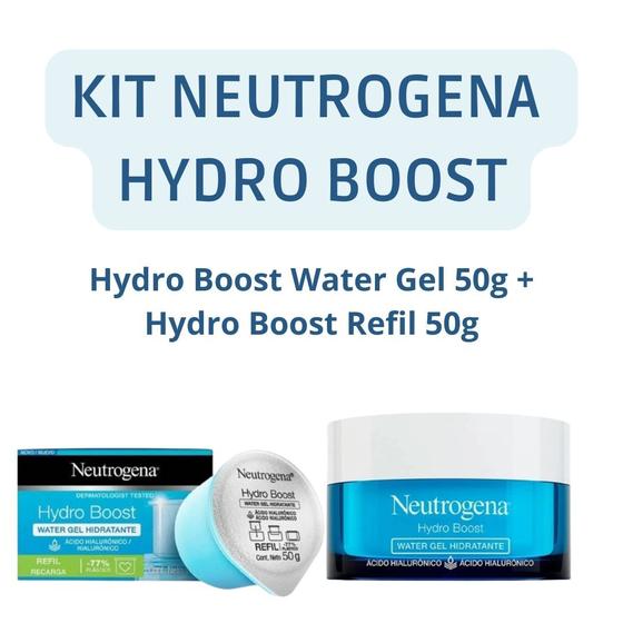 Imagem de Kit Neutrogena Hydro Boost Water Gel Pote 50g + Refil 50g Hidratante Facial