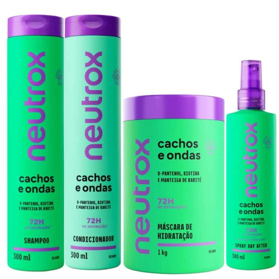 Imagem de Kit Neutrox Cachos e Onda 4 Itens
