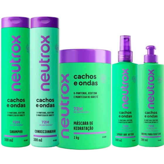 Imagem de Kit Neutrox Cachos e Onda 5 Itens