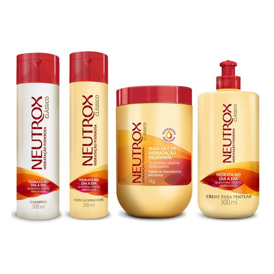 Imagem de Kit Neutrox Clássico Shampoo + Condicionador + Creme de Tratamento + Creme de Pentear