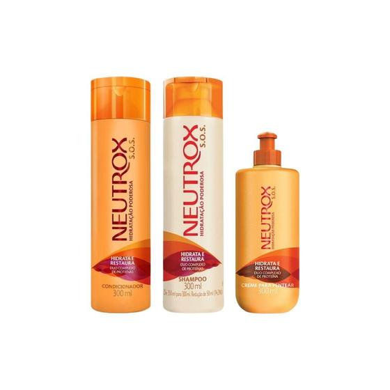Imagem de Kit Neutrox Sos Shampoo + Condicionador + Creme De Pentear