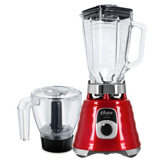 Kit New Osterizer Vermelho - Liquidificador e Base Processadora Oster Menor preço em Kit New Osterizer Vermelho - Liquidificador e Base Processadora Oster