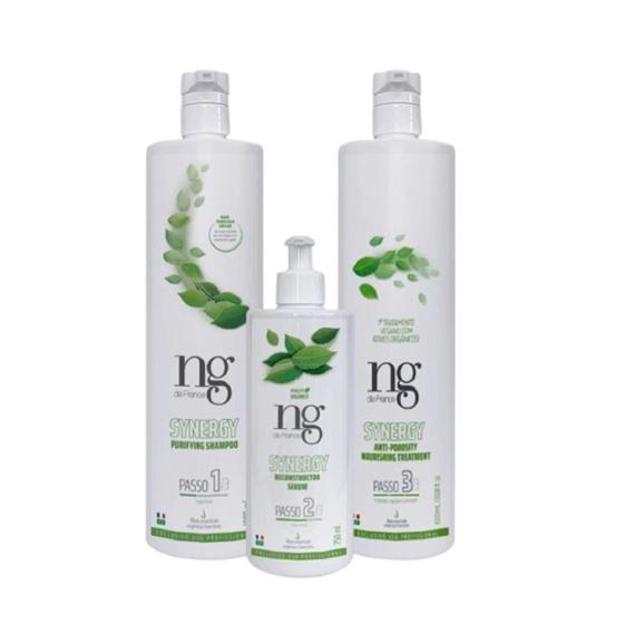 Imagem de Kit NG de France Synergy Tratamento Reconstrução Capilar + Shampoo + Sérum