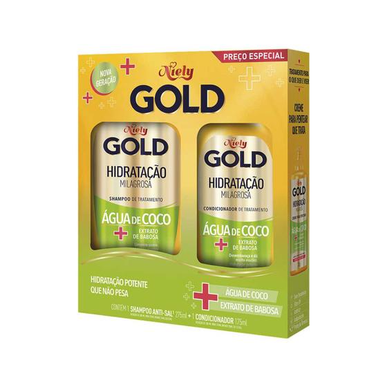 Imagem de Kit Niely Gold Shampoo e Condicionador Hidratação Milagrosa