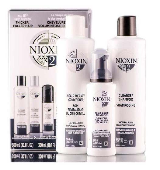 Kit Nioxin System 2 Shampoo 300ml + Condicionador 300ml + Leave-in 100ml Menor preço em Kit Nioxin System 2 Shampoo 300ml + Condicionador 300ml + Leave-in 100ml