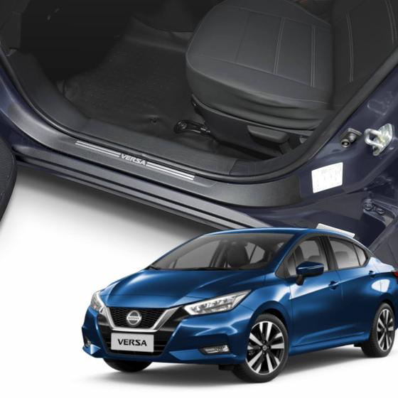 Imagem de Kit Nissan Versa 2021 a 2025 Soleiras das Portas + Soleira Mala