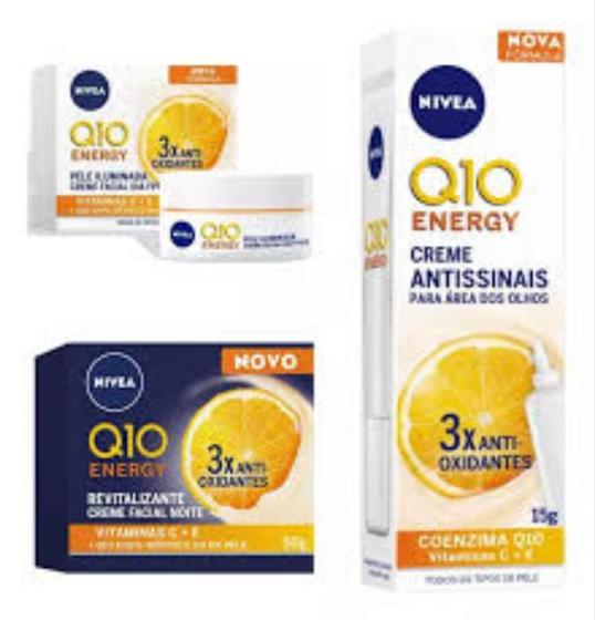 Imagem de Kit Nivea Energy Vitamina C Q10 - Dia + Noite + Olhos (3 Produtos)