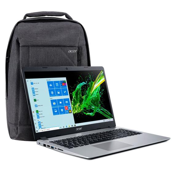 Imagem de Kit Notebook Aspire 5 A515-52-57B7 + Mochila Gray Dual Tone