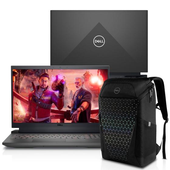 Kit Notebook Gamer Dell G15-a0506-M10BP 15.6" FHD AMD Ryzen 5 6600H 8GB 256GB SSD NVIDIA RTX 3050 Windows 11 + Mochila Menor preço em Kit Notebook Gamer Dell G15-a0506-M10BP 15.6" FHD AMD Ryzen 5 6600H 8GB 256GB SSD NVIDIA RTX 3050 Windows 11 + Mochila