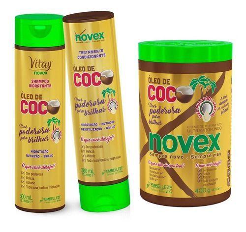 Imagem de - Kit Novex Óleo De Coco Shampoo + Condicionador + Creme 400g