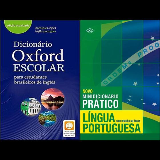 Imagem de Kit Novo Minidicionario Portuguesa E Dicionário Oxford Escolar - Para Estudantes Brasileiros De Inglês