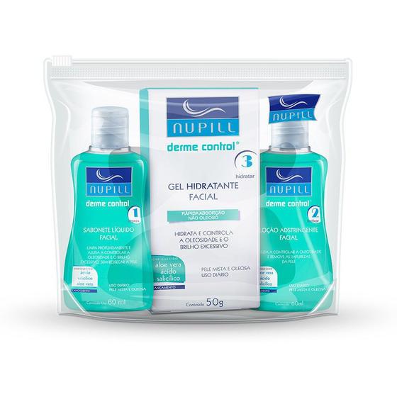 Kit nupill facial sabonete adstringente e gel hidratante Imagem de Kit nupill facial sabonete adstringente e gel hidratante