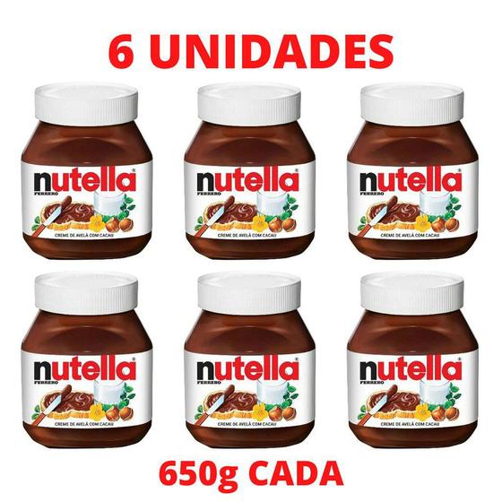 Imagem de Kit Nutella Creme De Avelã Ferrero 650g - 6un