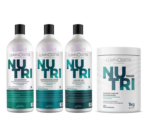 Imagem de Kit Nutri MEGA Hidratação 4 Passos De 1 L - Luminosittà