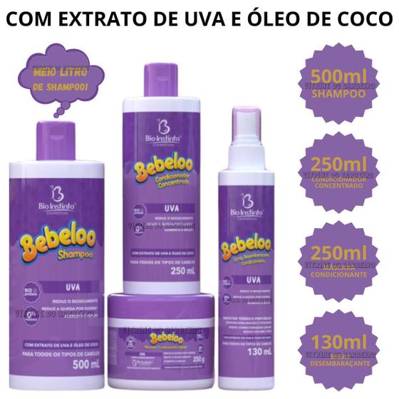 Imagem de Kit Nutrição Capilar Kit Bebeloo Uva Para Cabelos Saudáveis!