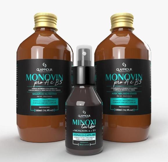 Imagem de Kit Nutritivo Pro A e B5 Glammour   1 L Com Tonico Estimula Crescimento