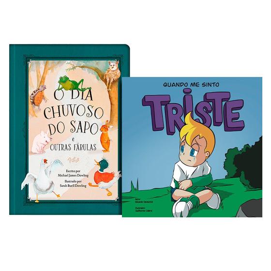 Imagem de Kit O Dia Chuvoso do Sapo e Outras Fábulas Capa Dura + Coleção Sentimentos e Emoções Triste