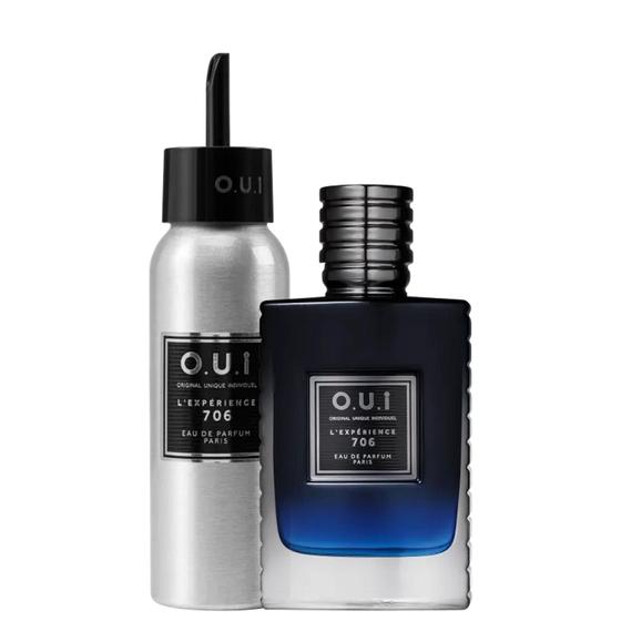 Imagem de Kit O.U.i L'Expérience 706 Masculino - Eau de Parfum 75ml + Refil 75ml