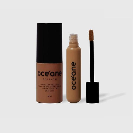 Imagem de Kit Océane Foundation Base Líquida 420t 35ml, Concealer Corretivo Líquido Medium Tan 15g