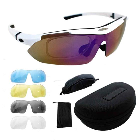 Kit Óculos Ciclismo Bike 5 Lentes Polarizado Suporte Grau Menor preço em Kit Óculos Ciclismo Bike 5 Lentes Polarizado Suporte Grau