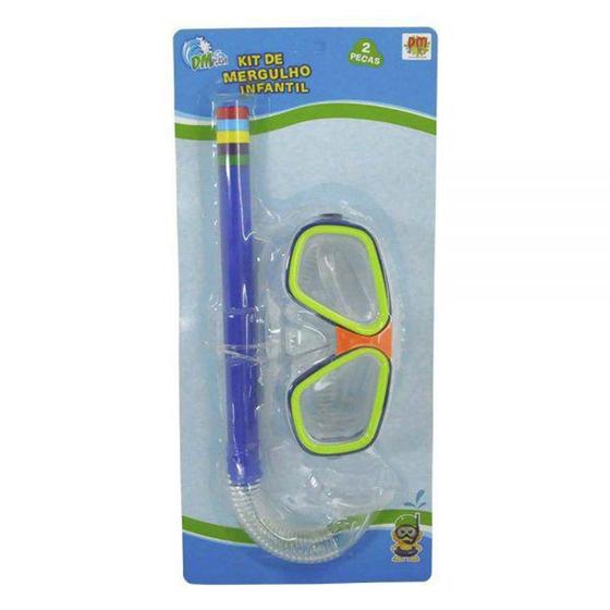 Imagem de Kit Óculos Máscara e Snorkel Infantil Para Mergulho 3 a 12 anos - DM TOYS