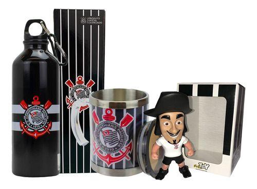 Imagem de Kit Oficial Presente Corinthians Caneca + Mascote + Garrafa