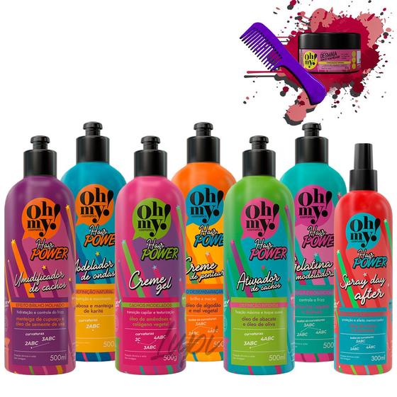 Imagem de Kit Oh My! Hair Power 6 Cremes 500gr e Spray 300ml