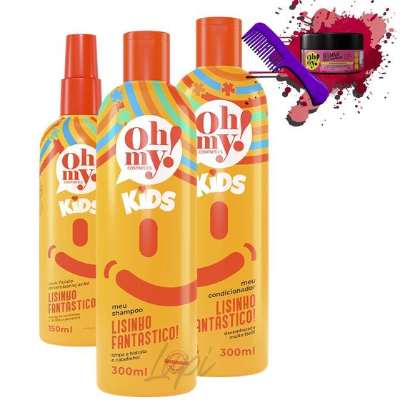 Imagem de Kit Oh My! Kids Lisinho Fantástico! Sh Co 300ml e Fluido 150