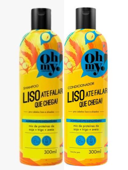 Imagem de Kit oh my! liso até falar que chega! shampoo e condicionador 300ml