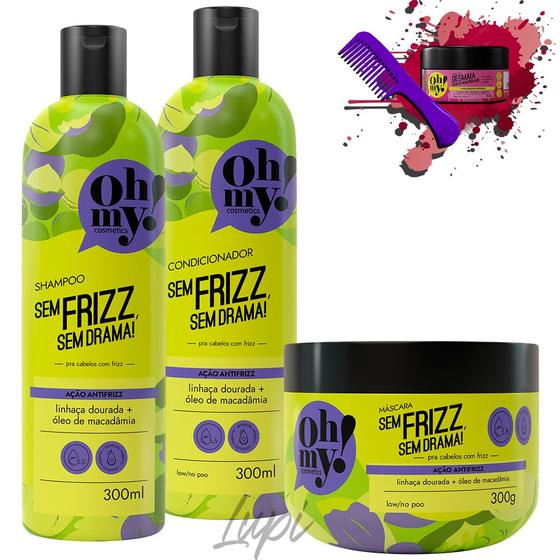 Imagem de Kit Oh My Sem Frizz Sem Drama 300ml 3 Itens
