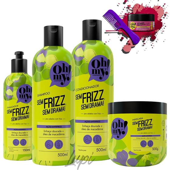 Imagem de Kit Oh My Sem Frizz Sem Drama 500ml 4 Itens