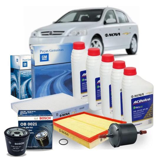 Imagem de Kit Oleo 5w30 Sintetico Filtros Combustivel Ar Ac Nova Astra 2005 A 2011 Kit1567