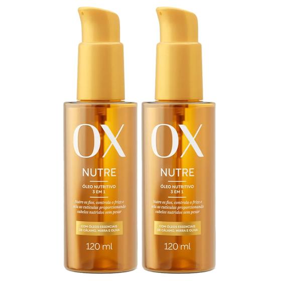Imagem de Kit Óleo Capilar Nutritivo OX Nutre 3 Em 1 120ml - 2 Unidades
