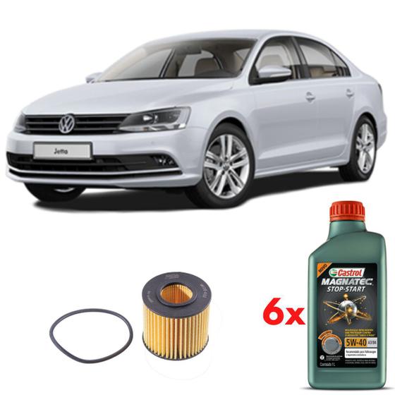 Imagem de Kit Óleo Castrol 5w40 Jetta Tsi 211cv 2013 A 2016