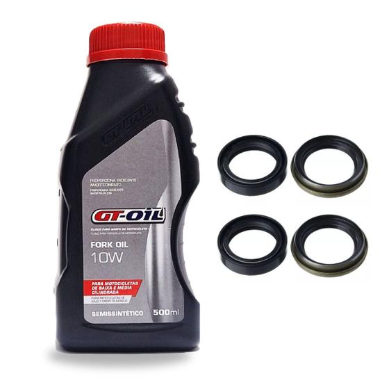 Imagem de Kit oleo da bengala gt oil  (500 ml) + retentores motoport crosser 150 2014-2024