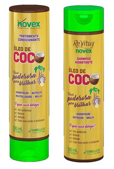 Imagem de Kit Oleo de Coco Novex Embelleze - Shampoo e Condicionador 300ml