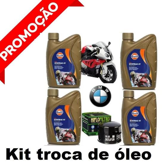 Imagem de Kit Óleo E Filtro Gulf 5W40 100% Sintético Bmw R1200Gs