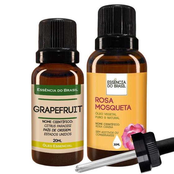 Imagem de Kit Óleo Essen. Grapefruit 20Ml + Vegetal Rosa Mosqueta 30Ml