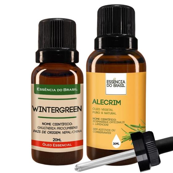 Imagem de Kit Óleo Essen. Wintergreen 20ml + Vegetal de Alecrim 30ml