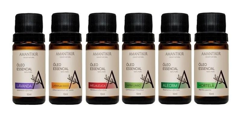 Kit Óleo Essencial 100% Puro Amantikir 6 Unid Clássicos - Óleos ...