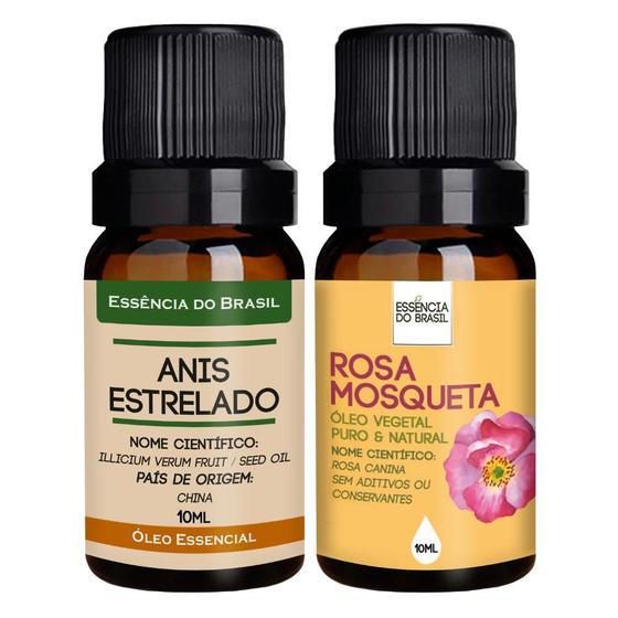 Imagem de Kit Óleo Essencial Anis-Estrelado + Vegetal R. Mosqueta 10ml