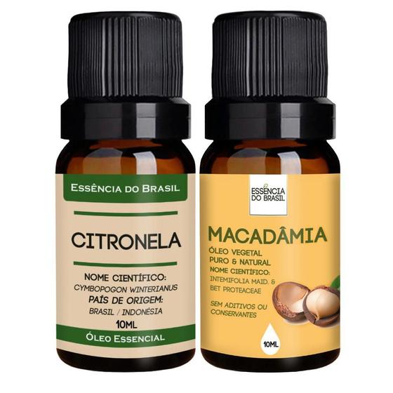 Imagem de Kit Óleo Essencial Citronela + Macadâmia 10ml - Essência