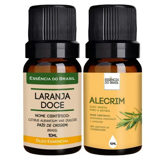 Imagem de Kit Óleo Essencial Laranja Doce + Óleo Vegetal Alecrim 10ml