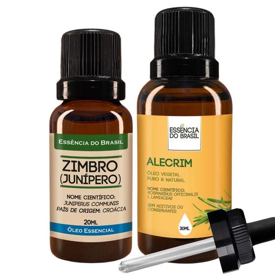 Imagem de Kit Óleo Essencial Zimbro 20ml + Óleo Vegetal Alecrim 30ml