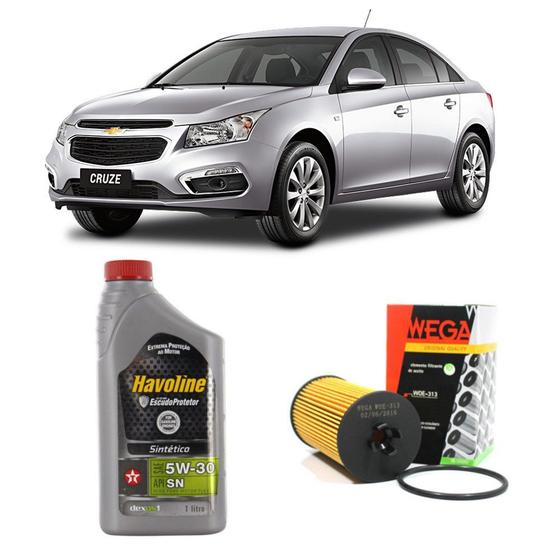 Imagem de Kit Oleo Havoline Sintetico 5w30 + Filtro Cruze Sonic