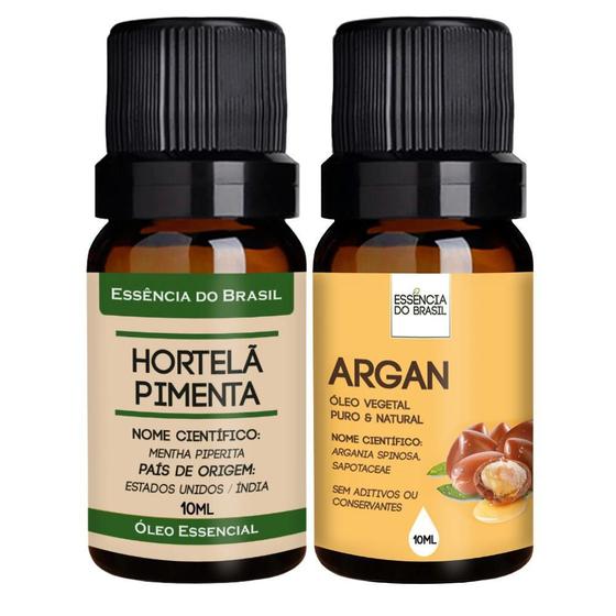 Imagem de Kit Óleo Hortelã + Óleo Argan 10ml - Essência Brasil