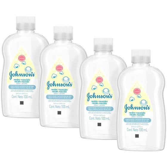 Kit Óleo Johnson's Baby Recém Nascido 100mL com 4 unid. - Óleo Corporal ...