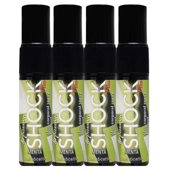 Imagem de Kit Óleo Spray para Massagem Shock Plus Menta (4 unidades)